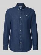 Barbour Slim Fit Jeanshemd aus reiner Baumwolle in Marine, Größe L