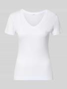 Guess Slim Fit T-Shirt aus reinem Lyocell in Weiss, Größe L