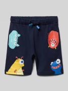 Blue Seven Straight Fit Shorts mit Motiv-Print in Marine, Größe 110