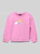 Blue Seven Regular Fit Sweatshirt mit Allover-Motiv-Print in Pink, Grö...