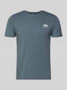 Alpha Industries T-Shirt mit Label-Details Modell 'BASIC' in Hellblau,...