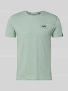 Alpha Industries T-Shirt mit Label-Details Modell 'BASIC' in Lind, Grö...