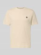 Blend T-Shirt mit Label-Detail Modell 'FILLIP' in Sand, Größe 3XL