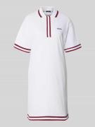 JOOP! Knielanges Polokleid mit Label-Stitching Modell 'Tasa' in Weiss,...