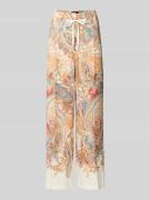 Cambio Stoffhose aus Lyocell-Leinen-Mix Modell 'ADRIENNE' in Orange, G...