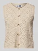 JAKE*S STUDIO WOMAN Strickweste mit Rundhalsausschnitt und Knopfleiste...