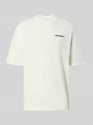 Pegador Oversized T-Shirt mit Logo-Stitching in Offwhite, Größe L
