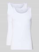 MCNEAL Slim Fit Top mit Rundhalsausschnitt im 2er Pack in Weiss, Größe...