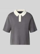 Someday Strickshirt mit Polokragen Modell 'Tipolo' in Mittelgrau, Größ...