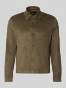 CINQUE Regular Fit Hemdjacke mit Kentkragen Modell 'TOTO' in Khaki, Gr...