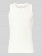 Wood Wood Tanktop mit Rundhalsausschnitt in Weiss, Größe L