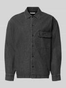 Wood Wood Relaxed Fit Hemdjacke mit Brusttasche Modell 'David' in Anth...