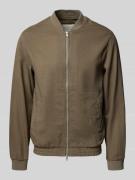 Jack & Jones Premium Jacke aus Baumwoll-Leinen-Mix mit Zweiwege-Reißve...