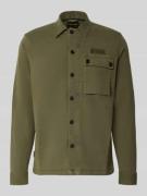 PME Legend Regular Fit Hemdjacke mit Kentkragen und Label-Stitching in...