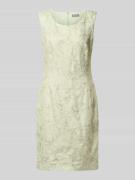 WHITE LABEL Knielanges Etuikleid mit Stitchings in Gruen, Größe 38