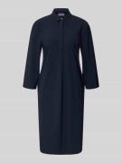 WHITE LABEL Knielanges Hemdblusenkleid mit 3/4-Arm in Marine, Größe 34