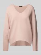 Oui Pullover mit V-Ausschnitt Modell 'FREYJA' in Hellrosa, Größe 36