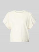 Mustang Regular Fit Bluse mit floralem Stitching Modell 'Lima' in Offw...