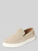 PS Poelman Loafer aus echtem Leder mit Logo-Detail in Sand, Größe 42