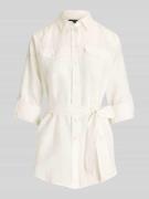 Lauren Ralph Lauren Relaxed Fit Hemdbluse aus reinem Leinen in Weiss, ...