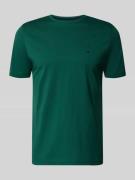 Fynch-Hatton T-Shirt mit Rundhalsausschnitt und Label-Stitching in Dun...