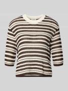 OPUS Strickshirt mit 3/4-Arm Modell 'Punny' in Ecru, Größe 36