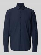 BOSS Regular Fit Businesshemd mit Kentkragen Modell 'JOE' in Marine, G...