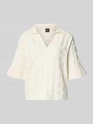 BOSS Regular Fit Poloshirt aus Viskose-Mix Modell 'Fapavero' in Offwhi...