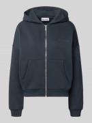 REVIEW Oversized Sweatjacke mit Kapuze in Dunkelblau, Größe M