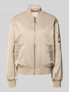 s.Oliver RED LABEL Regular Fit Bomberjacke mit College-Kragen in Beige...