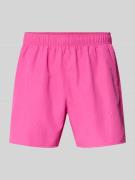 HUGO Regular Fit Badeshorts mit Label-Prägung Modell 'TONAL' in Pink, ...