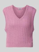 REVIEW Top in Strick-Optik in Mauve, Größe L
