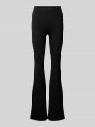 REVIEW Flared Fit Stoffhose aus Viskose-Mix in Black, Größe L