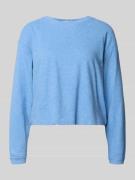 American Vintage Longsleeve mit geripptem Rundhalsausschnitt in Bleu, ...