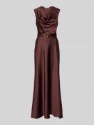 Rinascimento Regular Fit Abendkleid aus Satin in Schoko, Größe L