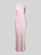 Vila Midikleid aus Satin Modell 'RAVENNA' in Hellrosa, Größe 38