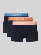 Lacoste Trunks aus Baumwoll-Mix im 3er-Pack in Marine, Größe L