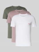 HUGO Regular Fit T-Shirt Set aus reiner Baumwolle im 3er-Pack in Oliv,...