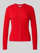 Tommy Hilfiger Slim Fit Strickjacke aus reiner Baumwolle in Rot, Größe...