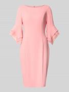 Adrianna Papell Knielanges Cocktailkleid mit Rundhalsausschnitt in Kor...