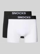 Snocks Trunks mit Logo und elastischem Bund im 2er-Pack in Weiss, Größ...