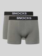 Snocks Trunks mit Logo und elastischem Bund im 2er-Pack in Anthrazit, ...