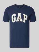 GAP T-Shirt mit Logo und Rundhalsausschnitt in Marine, Größe L