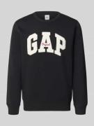 GAP Sweatshirt mit Logo und Rundhalsausschnitt in Anthrazit, Größe L