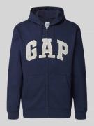 GAP Sweatjacke mit Logo und Känguru-Tasche in Marine, Größe L