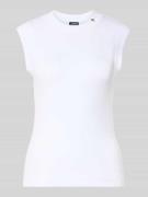 JOOP! Slim Fit Top mit Logo-Detail Modell 'Tonda' in Weiss, Größe 36