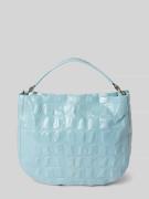 Abro Handtasche mit mit Logo-Applikation Modell 'Mia' in Hellblau, Grö...