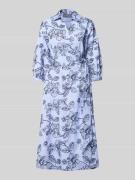 WHITE LABEL Wickelkleid mit Stitchings und 3/4-Arm in Royal, Größe 34