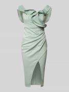 Lipsy Slim Fit Midikleid mit Gehschlitz in Mint, Größe 32