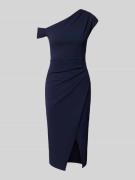 Lipsy Slim Fit Kleid in asymmetrischem Design in Marine, Größe 40